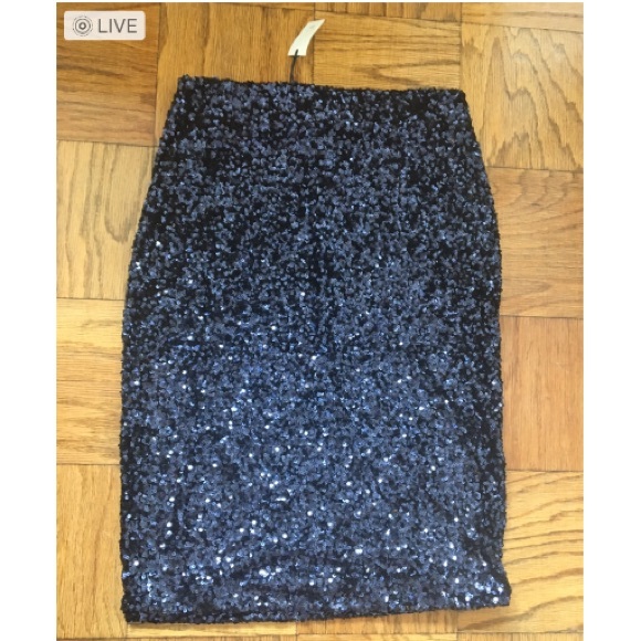 GAP Dresses & Skirts - Gap Navy sequin black tie midi skirt- NWT- L Tall